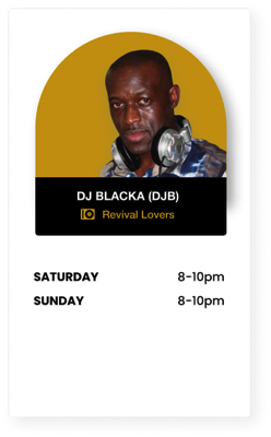 Schedule - DJ Blacka - Revival Lovers